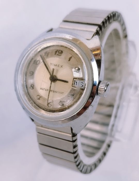 Ceas de dama mecanic Timex vintage foarte rar, cu dată.