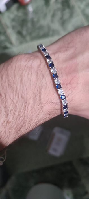 Bratari argint 925 stantate noi cu pietre moissanite certificat 18cm