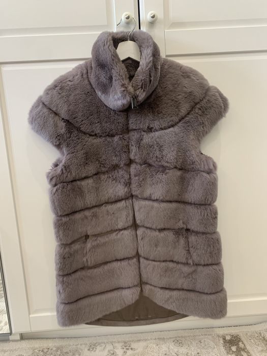 Жилет песцовый плотный мех