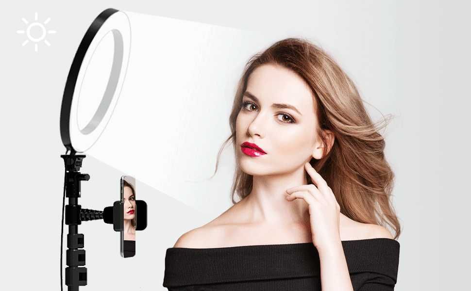Голяма LED ринг лампа 25см  или 30см с трипод 210 см.