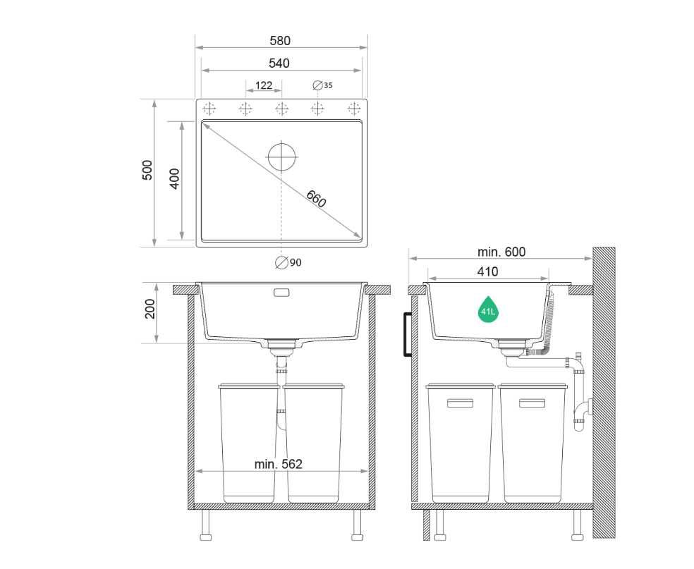 Кухненска Мивка от гранит Осло 60 XL 500 x 580 Черна
-22%
НОВО