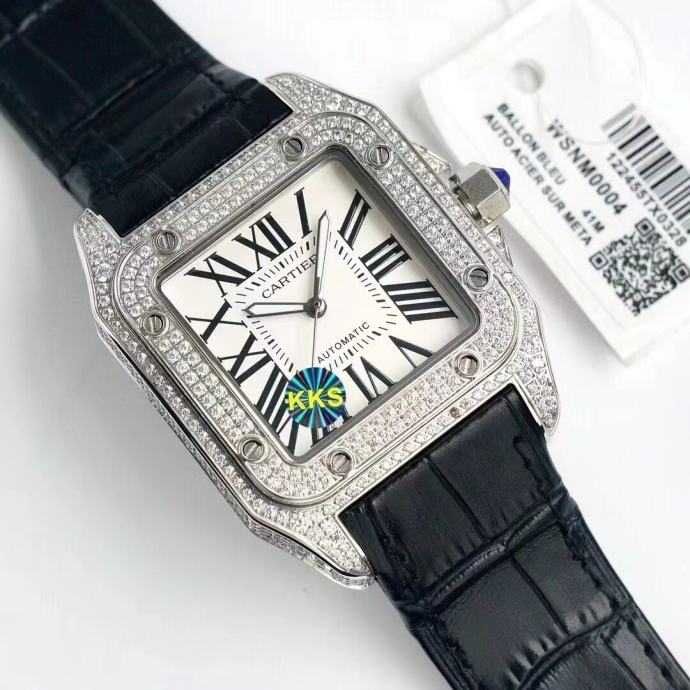 Мъжки автоматичен часовник Cartier Santos de Cartier Diamond Afterset
