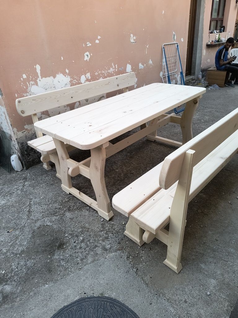 Masa cu banci ptr.terasa curte gradina