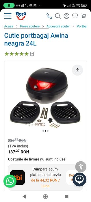 Topcase moto/scuter 24L