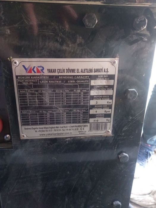 Armatura bukuvchi kesuvchi aparat turkiyaniki