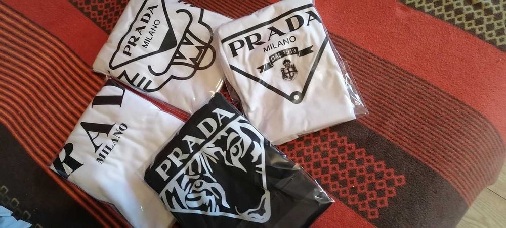 PRADA , Мъжка тениска Прада , бяла тениска Prada  S M L XL 2XL 3XL