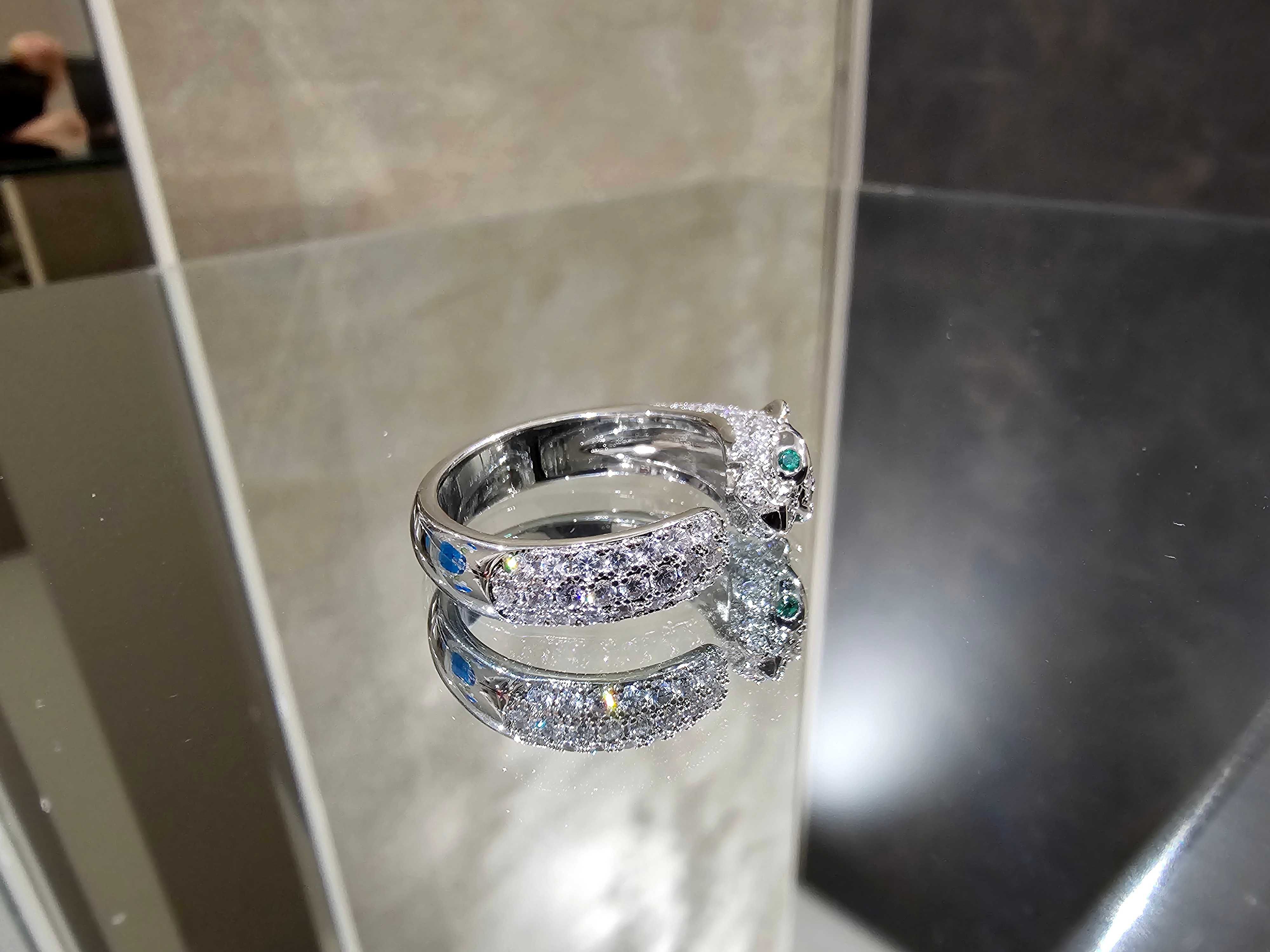 CARTIER Panthere de Cartier White Gold Paved Diamonds Дамски Пръстен