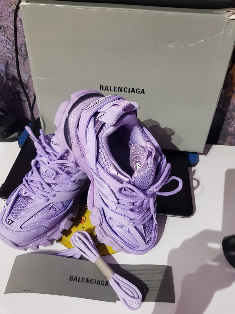 Balenciaga logo track lila