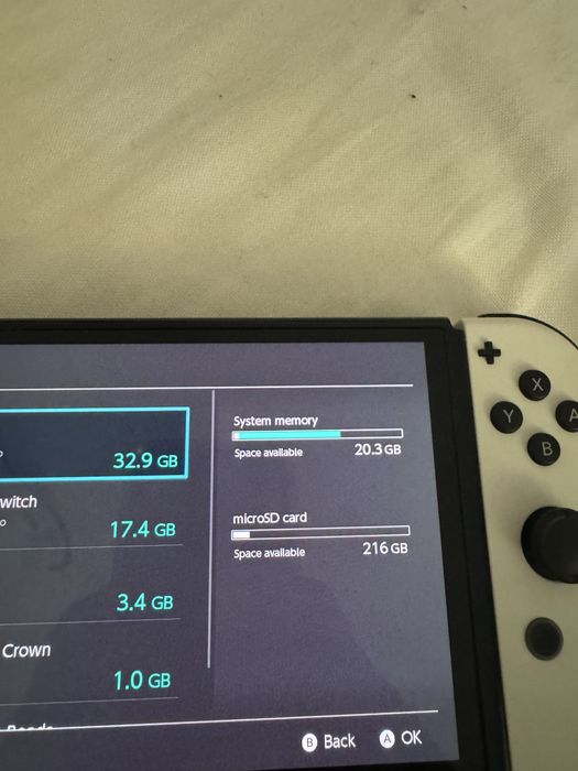 nintendo switch oled alb+card 256gb+joc