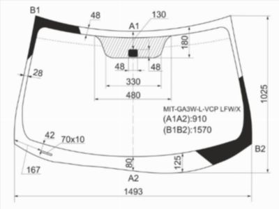 Стекло лобовое  Mitsubishi Asx