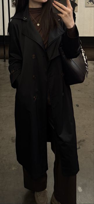 Чёрный тренч осенний-весенний
