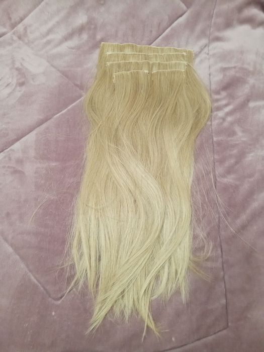 Реми коса, естествена, светло руса