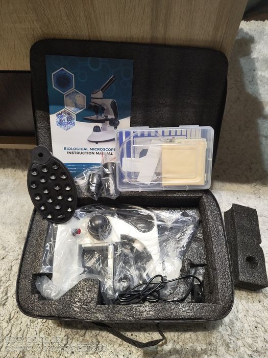 Kit Microscop BNISE Kids 40X-2000X Magnificare cu Diapozitive Preparat