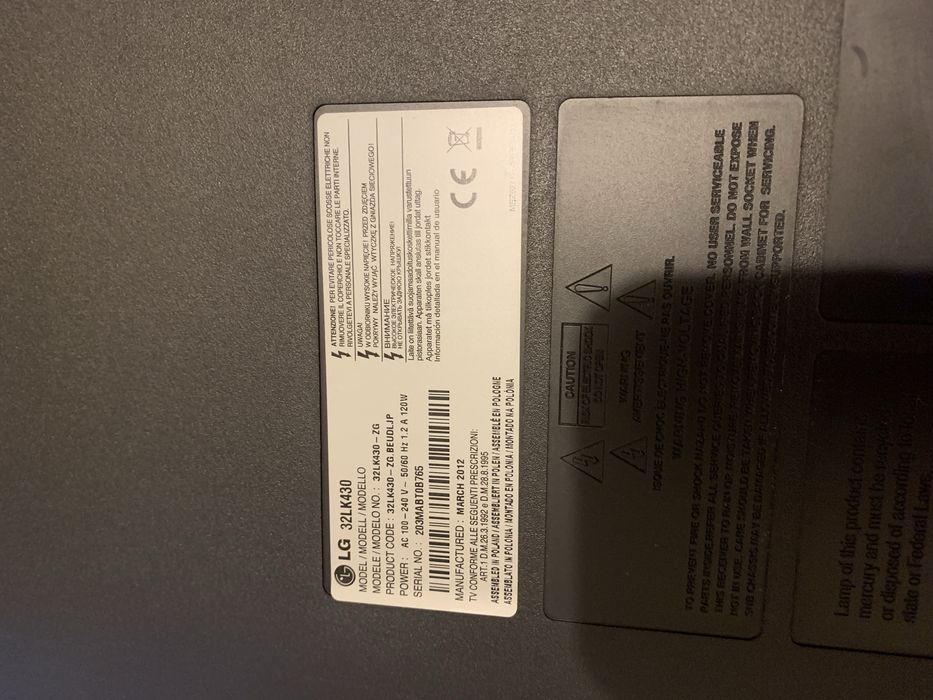 TV pentru piese , display defect