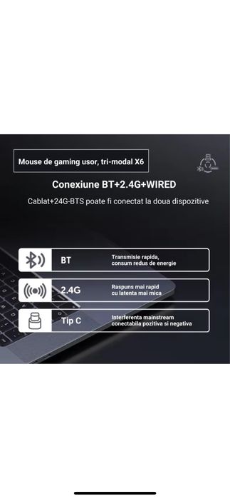 Mouse de gaming cu 26000 DPI RGB