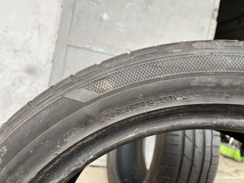 2 бр. летни гуми 245/45/18 Hankook 5 mm DOT 0120