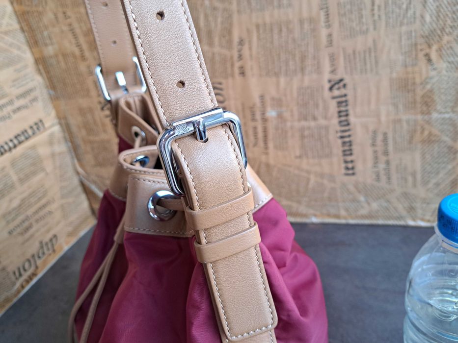 дамска чанта Navyboot /тъмно червено,торба-естествена кожа,като Нова!