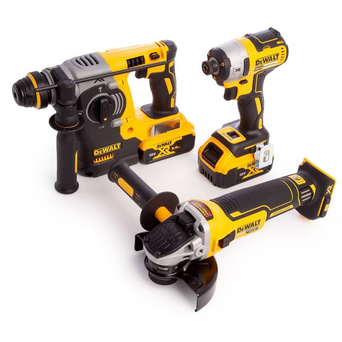 Безчетков Комплект DeWALT DCK305P2T - Перфоратор , Ъглошлайф и Импакт