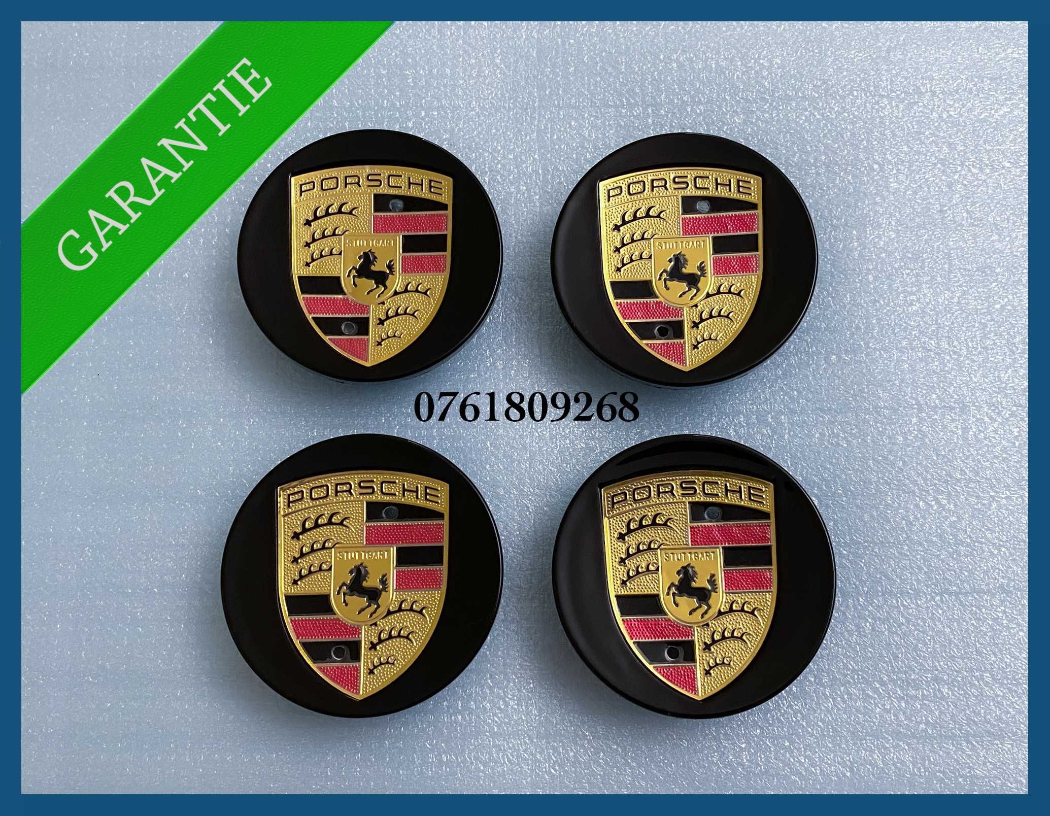 Set 4 capace negre 65mm 95B601150 jante aliaj Porsche Macan