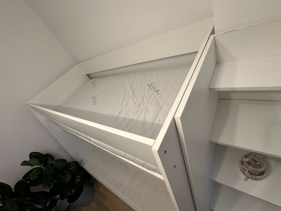 Pat suspendat construit la comanda 90x200, 120x200, scară, depozitare