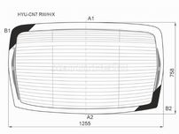 Стекло заднее Hyundai Elantra