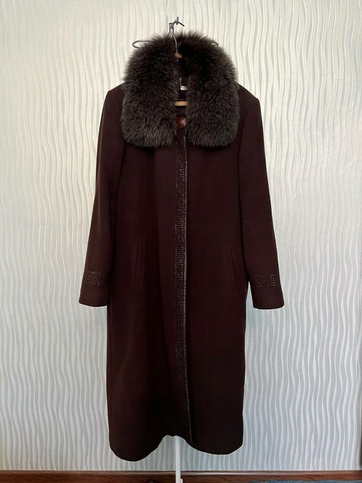 Пальто с мехом песца Турция