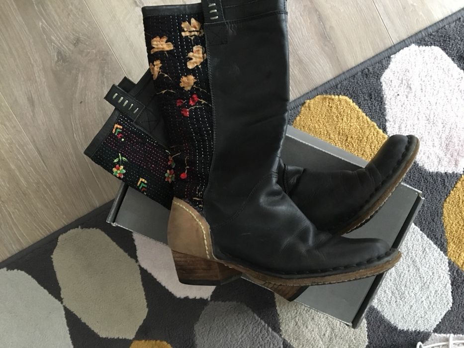 Cizme piele Terra Plana, negre, marimea 37