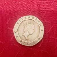 Moneda 20 pence Elizabeth II