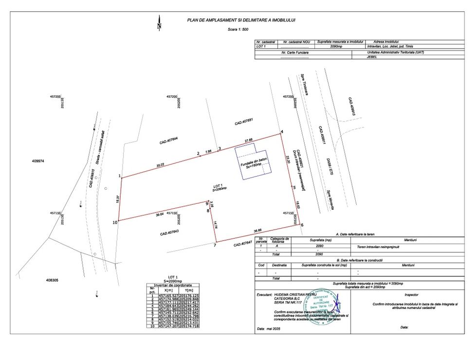 Teren cu  poziționare strategică pe E70, Jebel