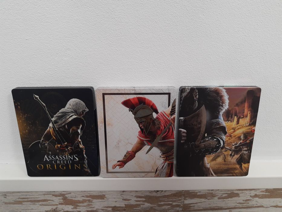 Assassin creed Origins , Odyssey , Valhalla steelbook PS4