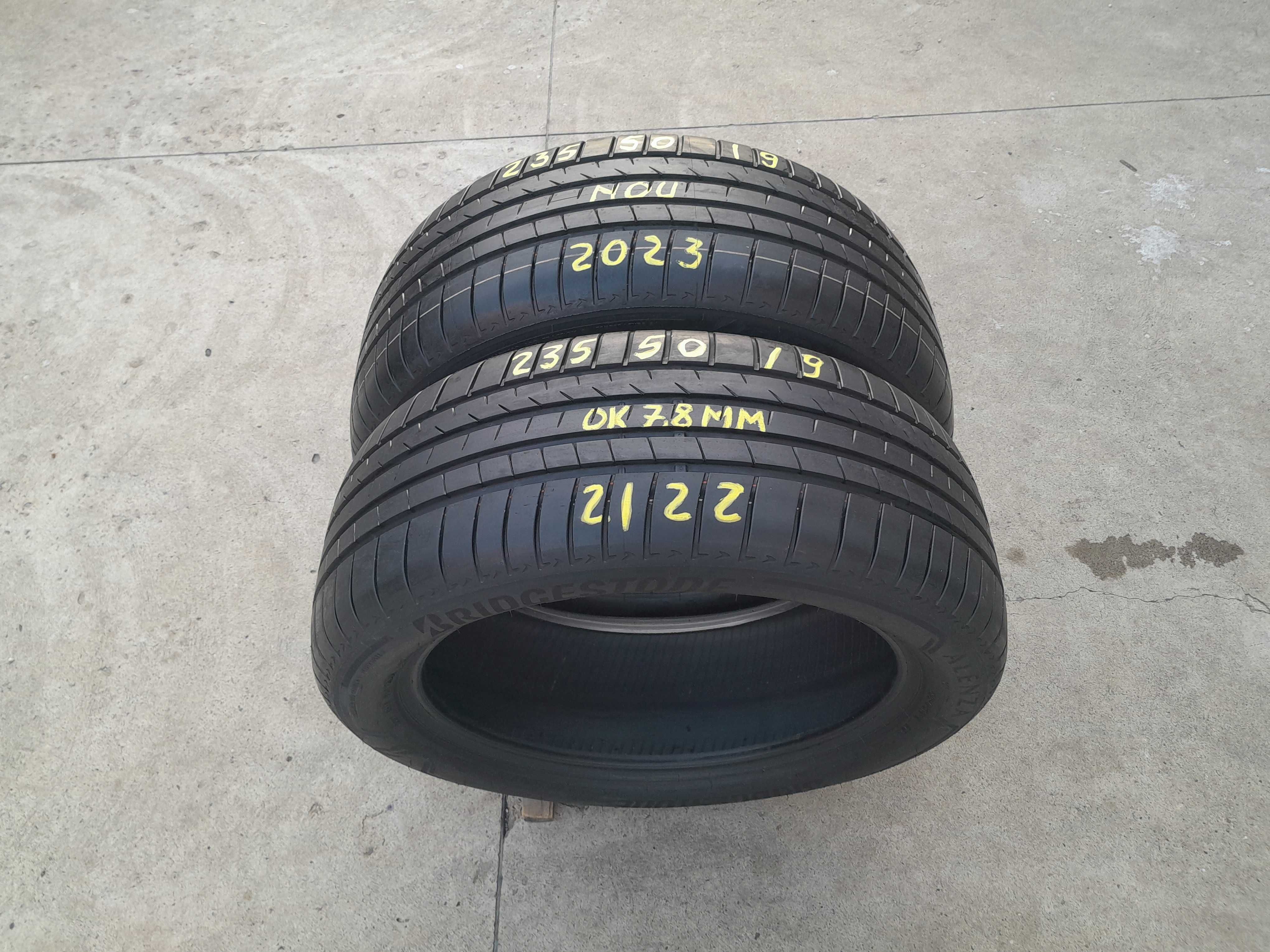 Doua anvelope vara 235 50 19 bridgestone alenza 001 cu 7,8 mm dot 2122