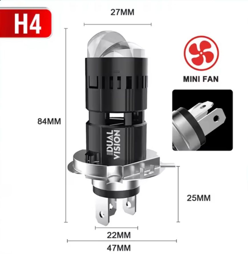 ПРОМОЦИЯ! LED H4 с лупа!