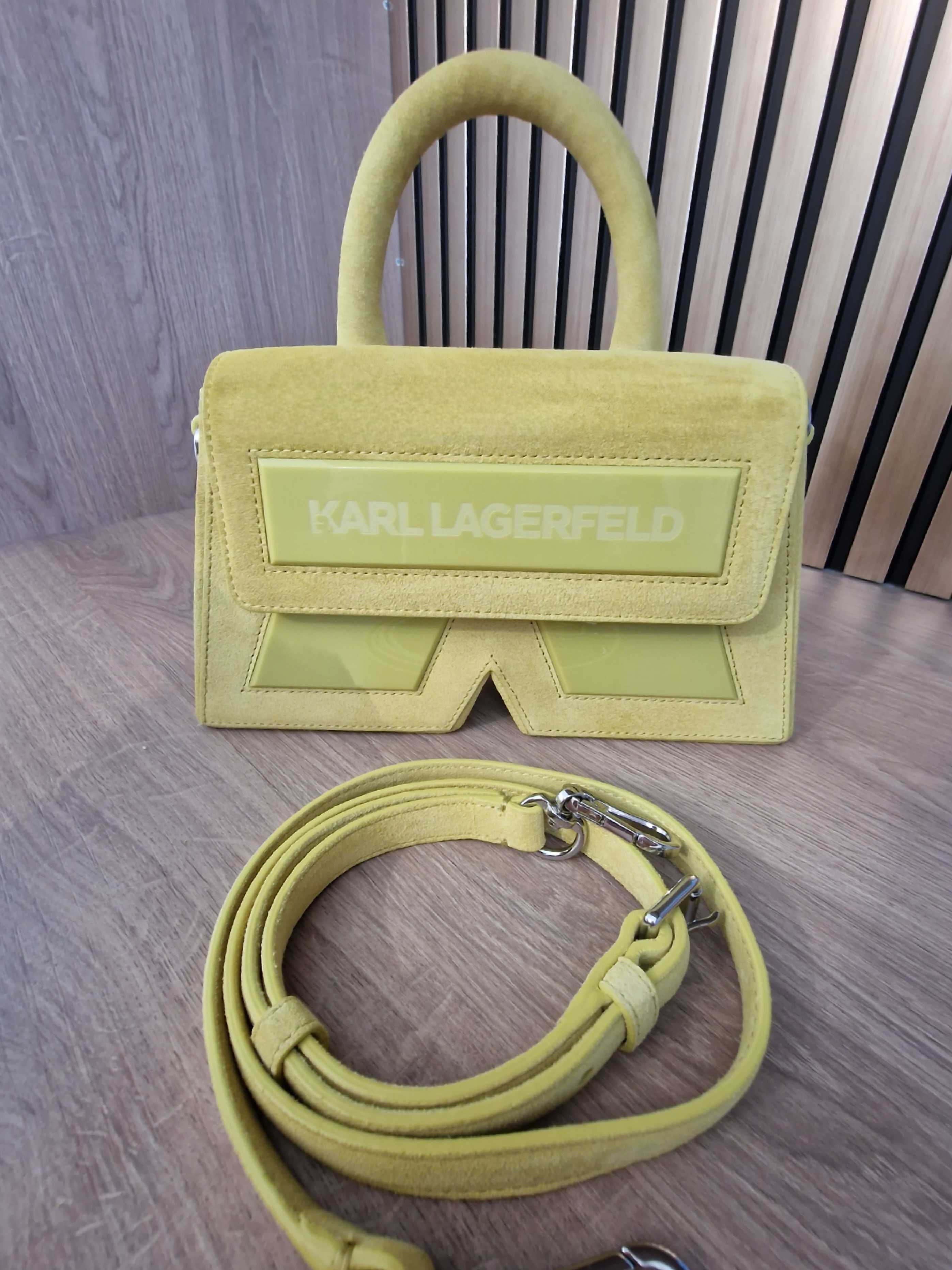 Чанта Karl Lagerfeld IKON K suede