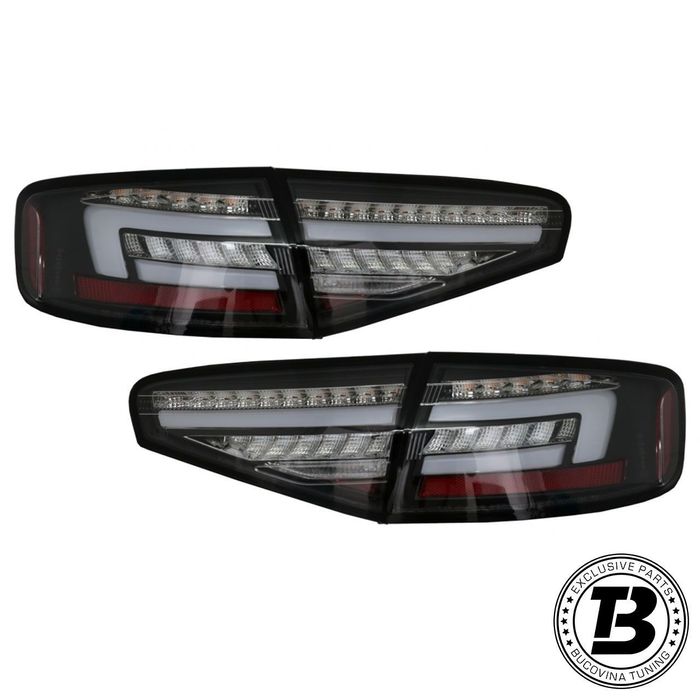 Stopuri Full LED compatibile cu A4 B8 Sedan Smoke Design