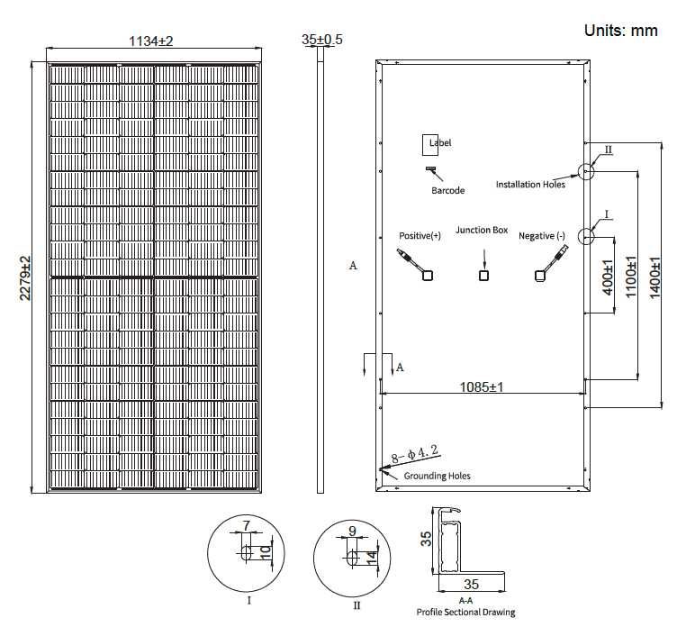 Panou Solar Fotovoltaic 550 W Perc Monocristalin Eficienta 21,3%