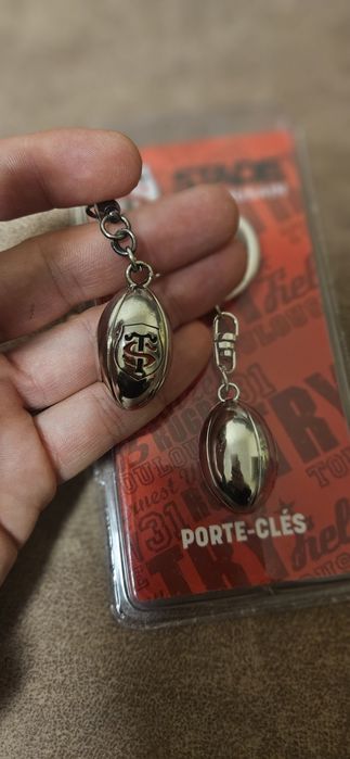 Breloc Minge rugby Toulouse metal