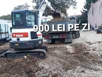 Închiriez miniexcavator bobcat buldoexcavator cu picon motostivuitor