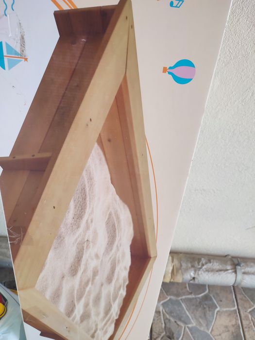 Lada de nisip din lemn masiv 125/125/17 cm