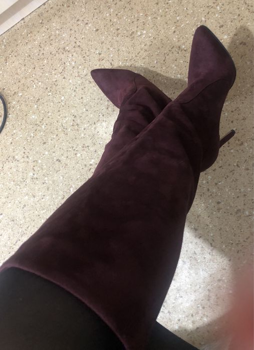 Сапоги винного цвета