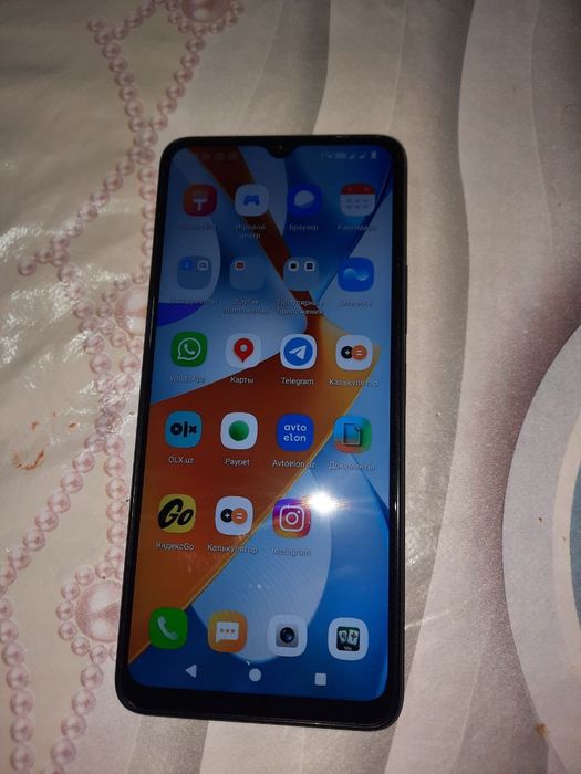 500.000 som Poco c 61 sastaynasi yaqwi zor korobkasi yoq