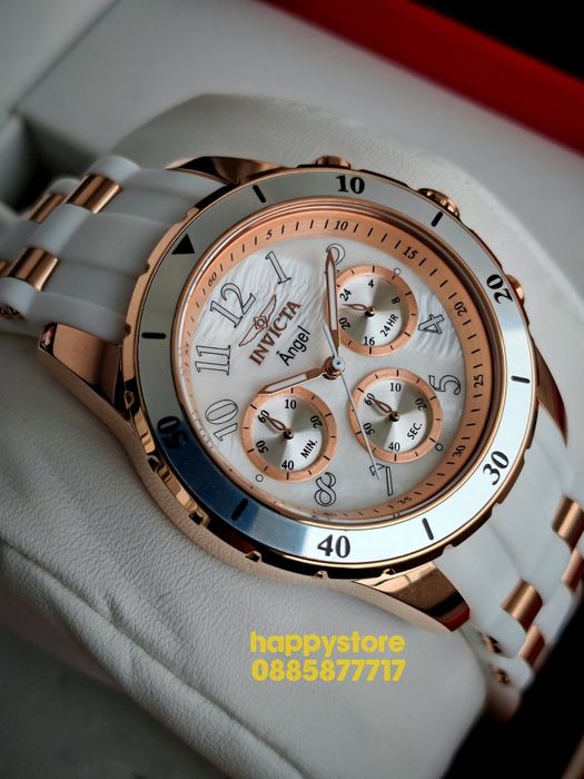 INVICTA Angel Rose gold white 40 mm, Инвикта нов дамски часовник