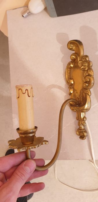 Accesorii decorațiuni set pereche bronz alama Suedia 1960