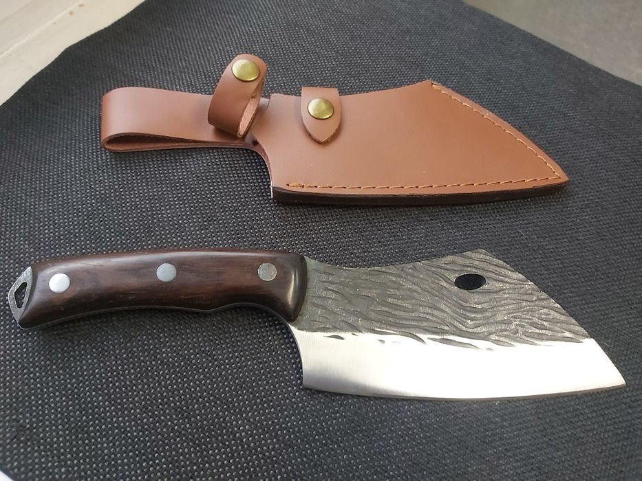 Широк японски кухненски нож с ковано острие,фултанг