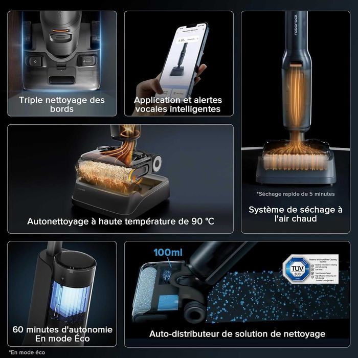 Вертикална прахосмукачка за сухо и мокро Roborock F25 ACE Combo