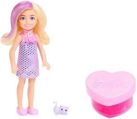 Нова Парти кукла Barbie Chelsea със слайм, аксесоари и домашен любимец