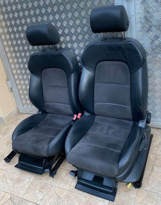 Scaune piele + alcantara Audi A3 8P A4 A5 B8 fata interior