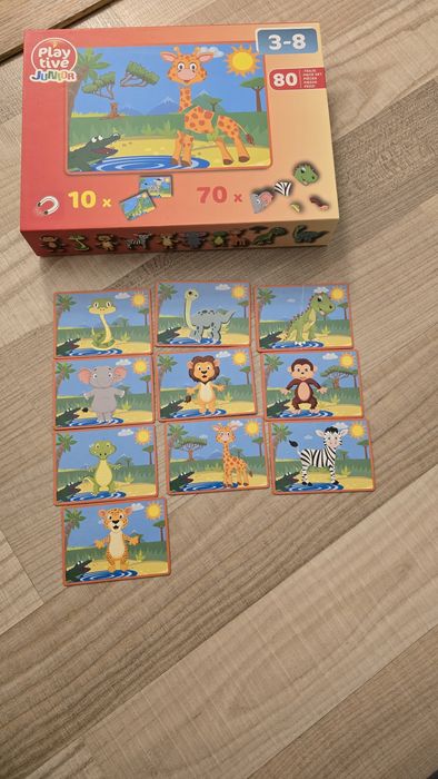 Joc magnetic playtive animale + 2 carti pictez cu degetele Litera mica
