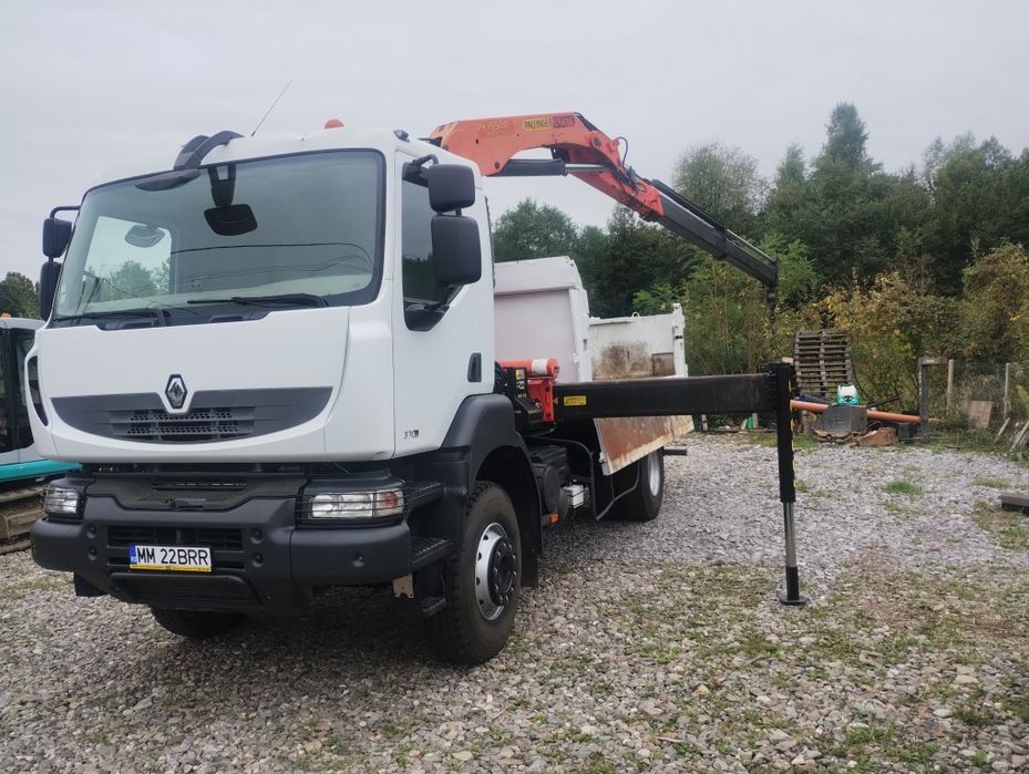 Renault kerax 370dxi basculabil cu macara