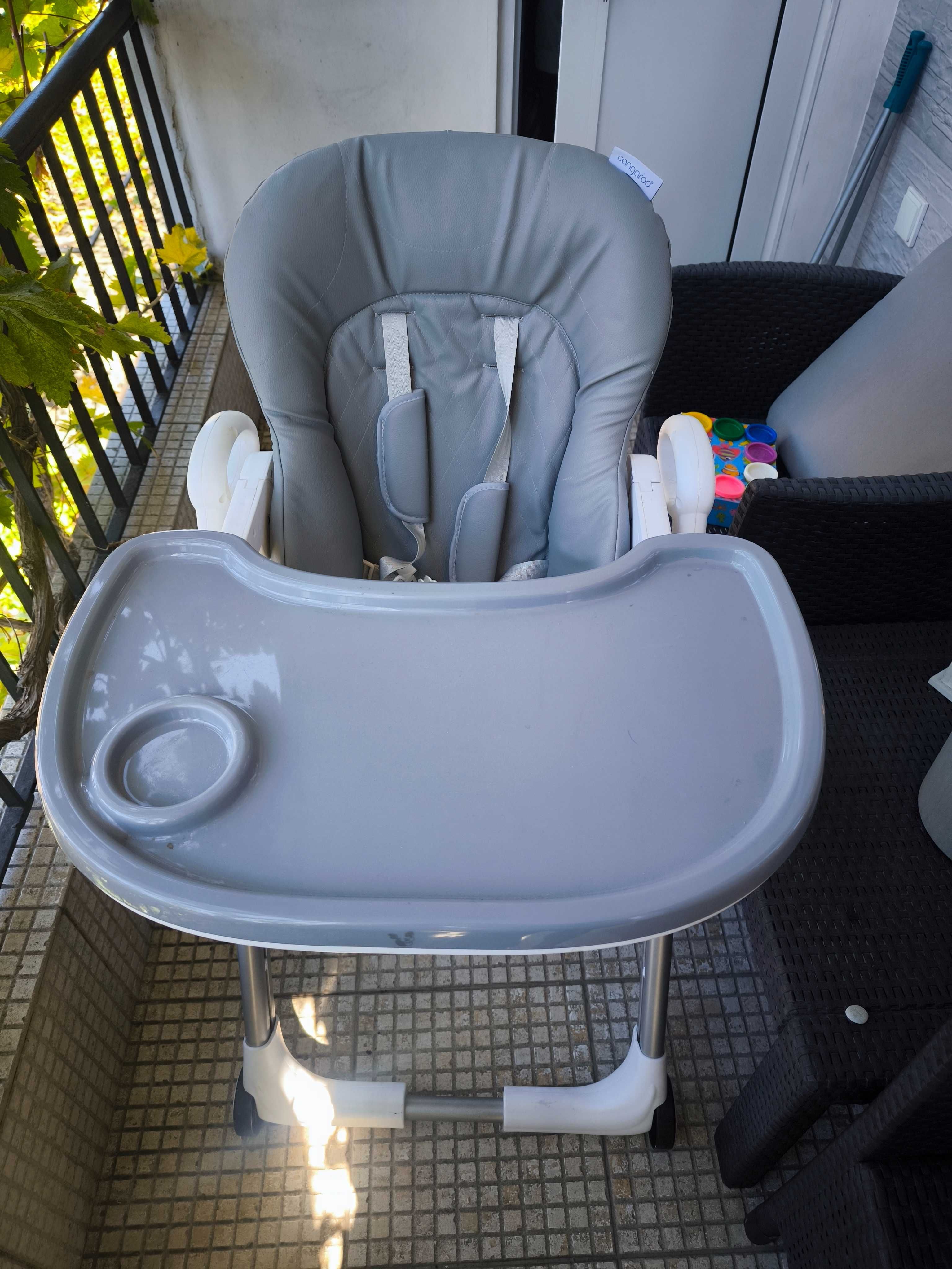 Детски стол за хранене Cangaroo Brunch 1020-D сив