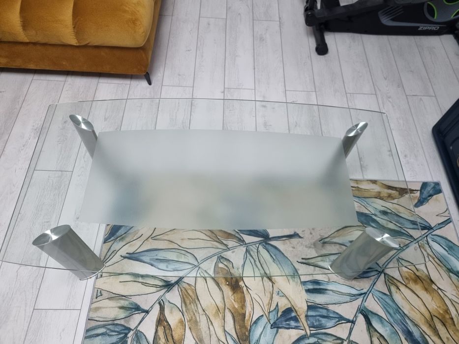 Masa de cafea cu blat din sticla securizata